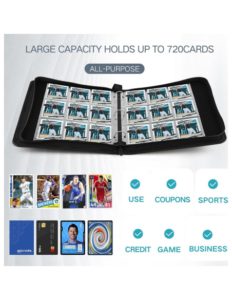 Carpeta de Cartas Coleccionables MOSLA 720 Bolsillos Doble Cara Carpeta de Cartas Coleccionables MOSLA 720 Bolsillos Doble Cara