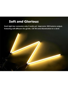 Kit de Iluminación Bajo Gabinete Cefrank 4 Piezas 30.48cm LED 1200lm 12W 2