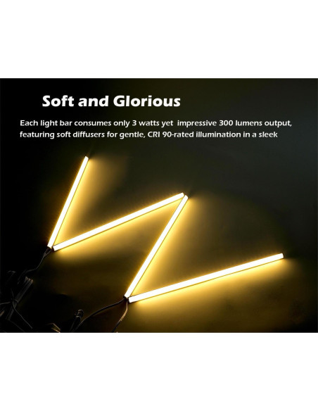 Kit de Iluminación Bajo Gabinete Cefrank 4 Piezas 30.48cm LED 1200lm 12W