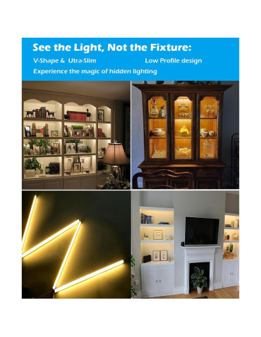 Kit de Iluminación Bajo Gabinete Cefrank 4 Piezas 30.48cm LED 1200lm 12W