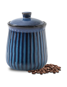 Tarro de Almacenamiento de Cerámica Hasense 35 oz Azul Hermético