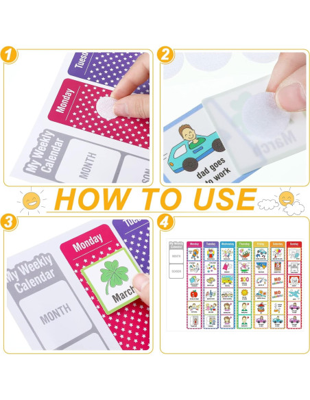 264 Tarjetas de Horario Visual Geyee para Niños - Rutina Diaria