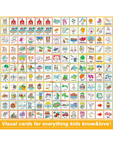 264 Tarjetas de Horario Visual Geyee para Niños - Rutina Diaria