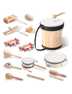 Conjunto de Instrumentos Musicales Chumia 13 Piezas Madera