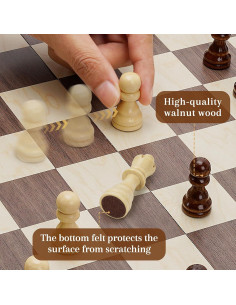 Juego de Ajedrez Magnético de Madera GLZM 15 Pulgadas 2