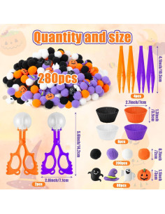 Relleno Sensorial Halloween Adval9Vram 295 Piezas Motricidad Fina 2