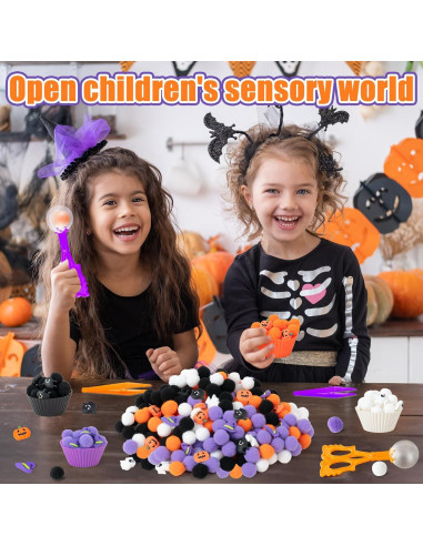 Relleno Sensorial Halloween Adval9Vram 295 Piezas Motricidad Fina
