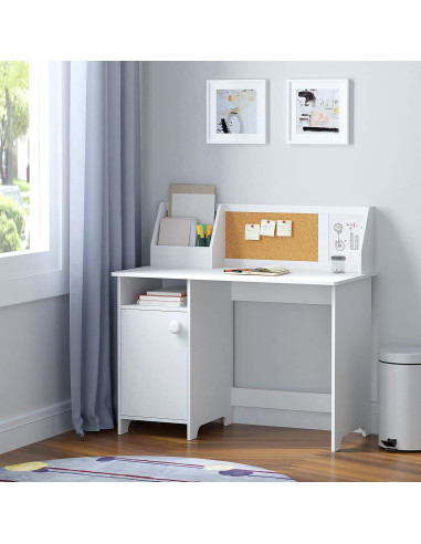 Escritorio de Estudio UTEX para Niños Blanco con Almacenamiento