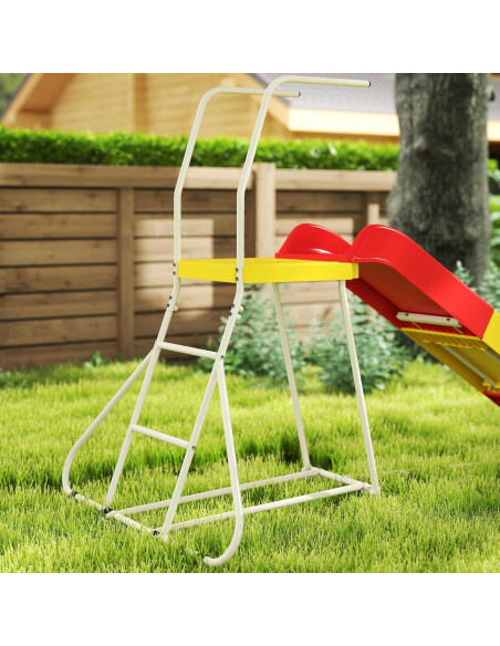 Tobogán de 248.9 cm Qaba para Niños Rojo - Parque Infantil