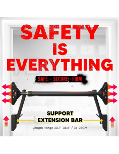 Barra de Dominadas E-Jet Sport 78-98 cm con Bloqueo Seguro 2