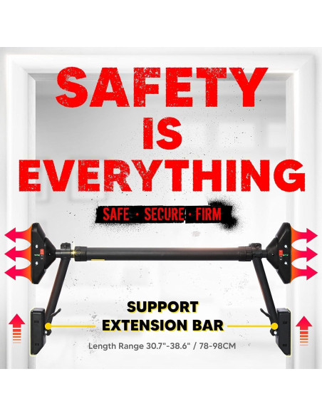 Barra de Dominadas E-Jet Sport 78-98 cm con Bloqueo Seguro