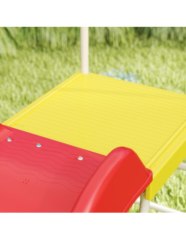 Tobogán de 248.9 cm Qaba para Niños Rojo - Parque Infantil