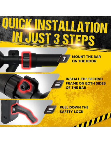 Barra de Dominadas E-Jet Sport 78-98 cm con Bloqueo Seguro