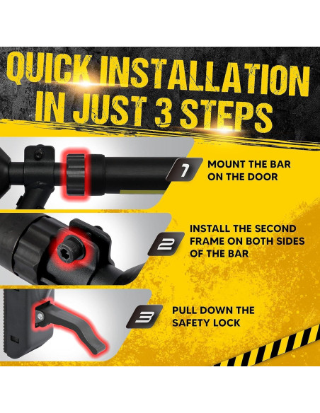 Barra de Dominadas E-Jet Sport 78-98 cm con Bloqueo Seguro