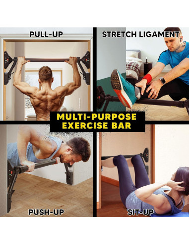 Barra de Dominadas E-Jet Sport 78-98 cm con Bloqueo Seguro