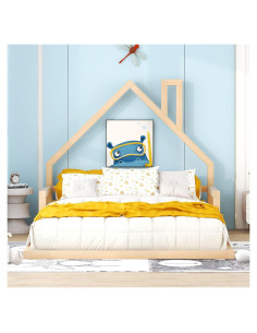 Cama de Suelo Completo MERITLINE con Cabecero Casa Natural