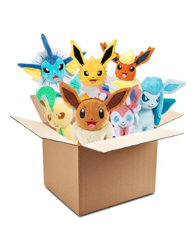 Peluche Pokémon Eevee Evolución 20 cm + Figura Sorpresa