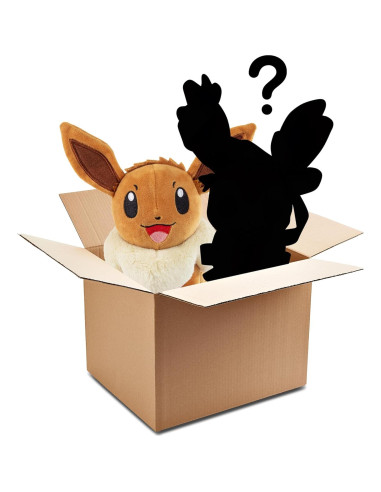 Peluche Pokémon Eevee Evolución 20 cm + Figura Sorpresa