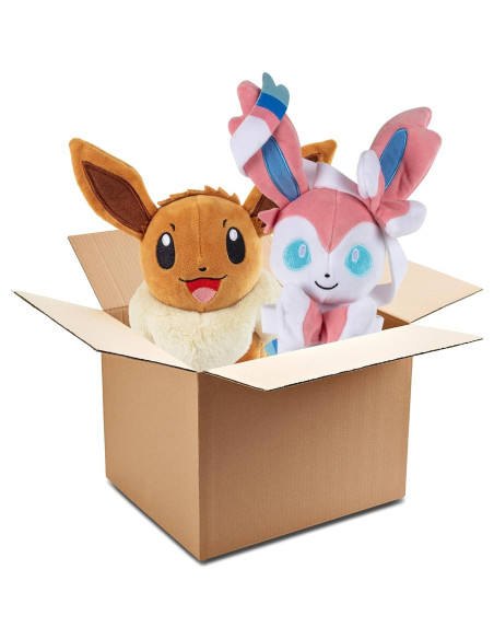 Peluche Pokémon Eevee Evolución 20 cm + Figura Sorpresa