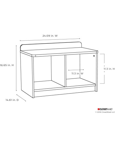 Banco de Almacenamiento ClosetMaid KidSpace 2 Cubos Blanco