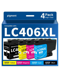 Cartuchos de tinta MOGUTOU LC406XL compatibles para Brother - 4 unidades