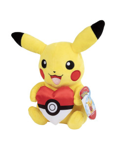 Peluche Pikachu 20 cm con Pokébola Corazón - Jazwares