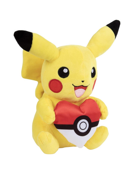 Peluche Pikachu 20 cm con Pokébola Corazón - Jazwares