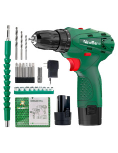 Juego de Taladros NEWBEAT 12V Inalámbrico con 2 Baterías