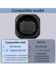 Adaptador VESA Odyssey G8 Compatible Samsung 32" 4K 2