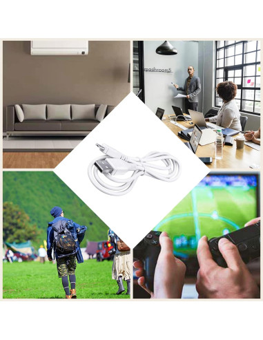 Cable de Carga Micro USB Blanco 1.52m HISPD para Radio Kaito