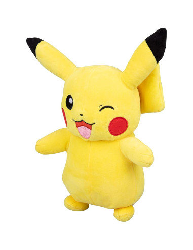 Peluche Grande Pikachu Sonriente 30 cm - Licencia Oficial Pokémon