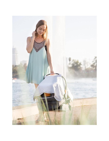 Funda de Asiento de Coche y Manta de Lactancia OxGord 2-en-1