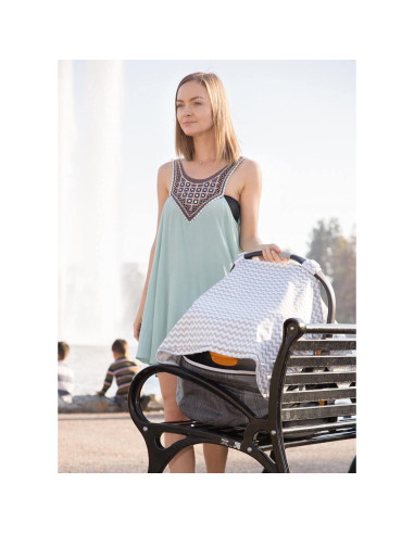 Funda de Asiento de Coche y Manta de Lactancia OxGord 2-en-1