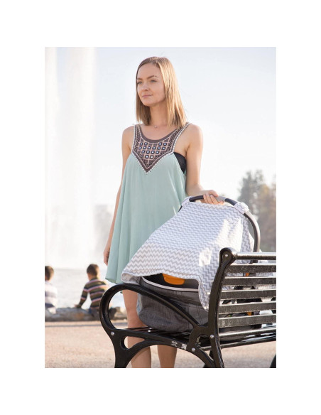 Funda de Asiento de Coche y Manta de Lactancia OxGord 2-en-1