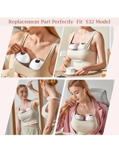 Conjunto Extractores de Leche S32 IVARONAL 10 Piezas Flange 13-21mm