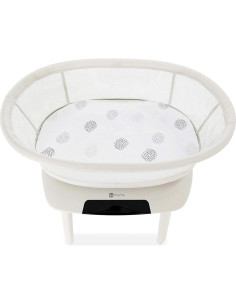 Sábana para cuna MamaRoo Sleep 4moms 100% algodón blanca 2