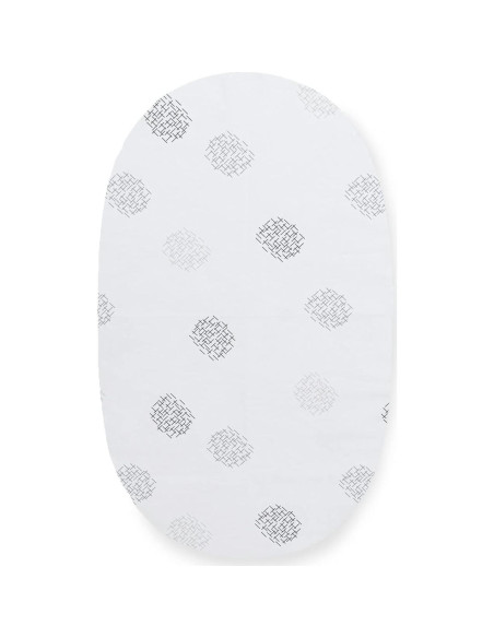 Sábana para cuna MamaRoo Sleep 4moms 100% algodón blanca