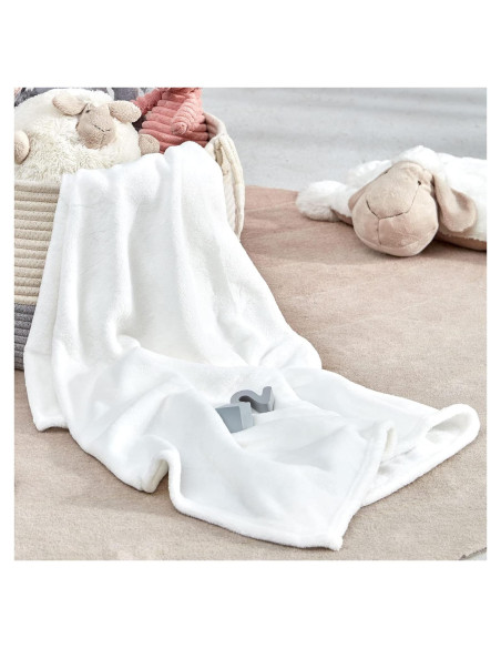 Manta de Flannel SUEÑO ZONA 76x102 cm Suave y Reversible