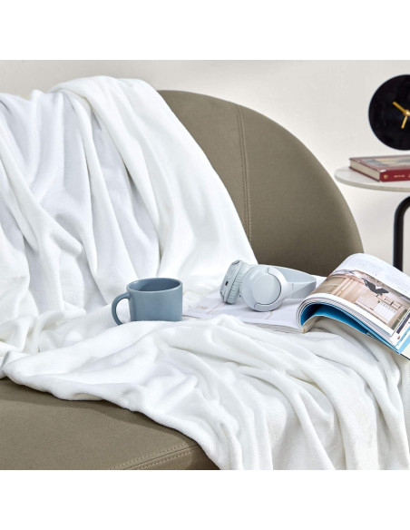 Manta de Flannel SUEÑO ZONA 76x102 cm Suave y Reversible