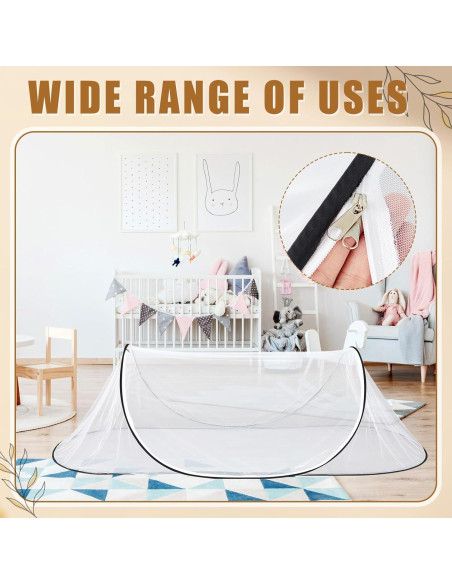 2 Redes Mosquiteras Plegables Pop Up para Cama Camping 199x80 cm