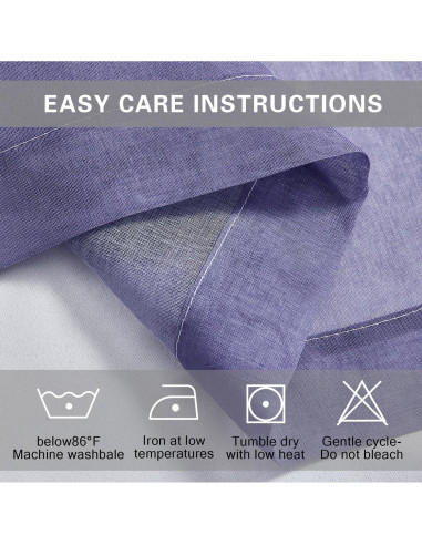 Cortinas Opacas NatureTalk 2 Paneles 52x108 Púrpura Grisáceo