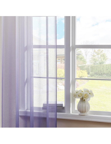 Cortinas Opacas NatureTalk 2 Paneles 52x108 Púrpura Grisáceo