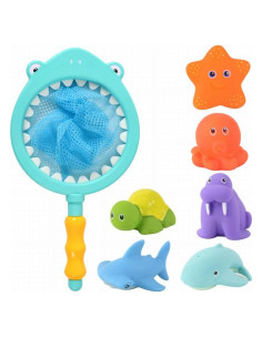 Juguete de Baño HWD con Red de Pesca y Animales Marinos