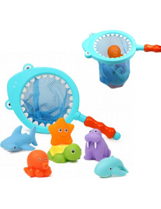 Juguete de Baño HWD con Red de Pesca y Animales Marinos 2