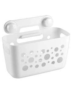 mDesign Organizador de Juguetes de Baño Colgante Blanco