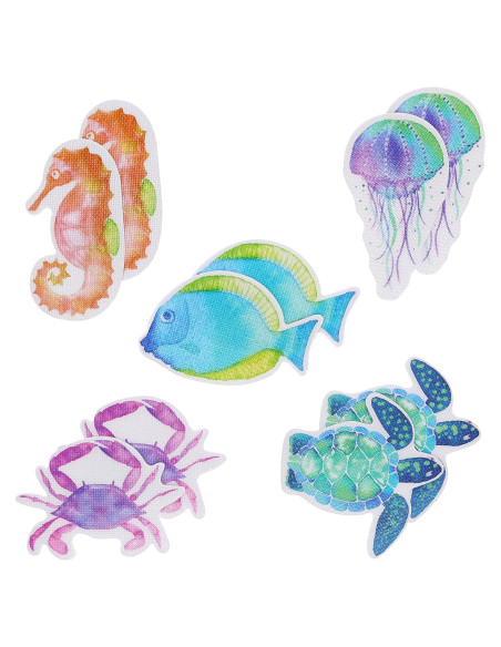 Tiras Antideslizantes Adhesivas Ginsey Vida Marina 10 Unidades