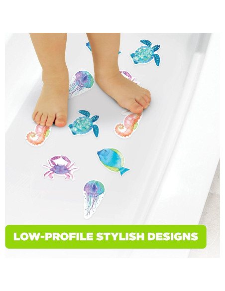 Tiras Antideslizantes Adhesivas Ginsey Vida Marina 10 Unidades