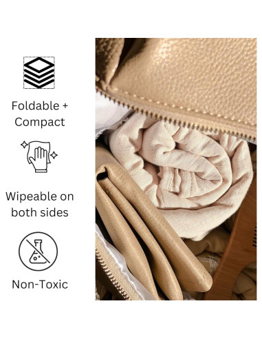 Alfombrilla Cambiadora Portátil Uniklook 35.6x55.9cm Cuero Vegano