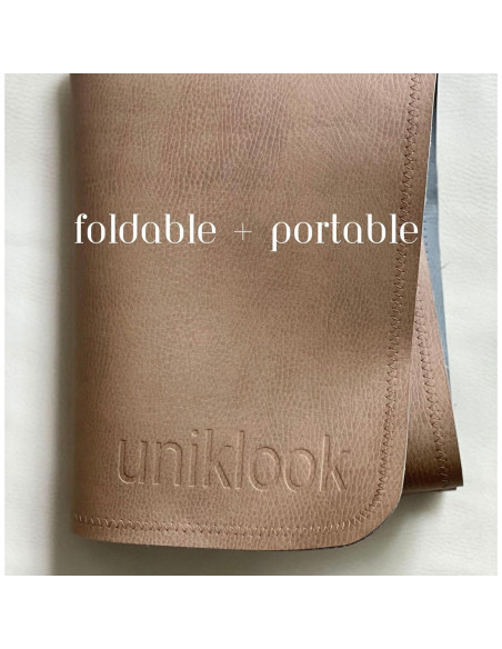 Alfombrilla Cambiadora Portátil Uniklook 35.6x55.9cm Cuero Vegano