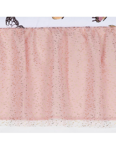 Conjunto de Ropa de Cuna 3 Piezas Lambs & Ivy Mariposa Rosa/Oro